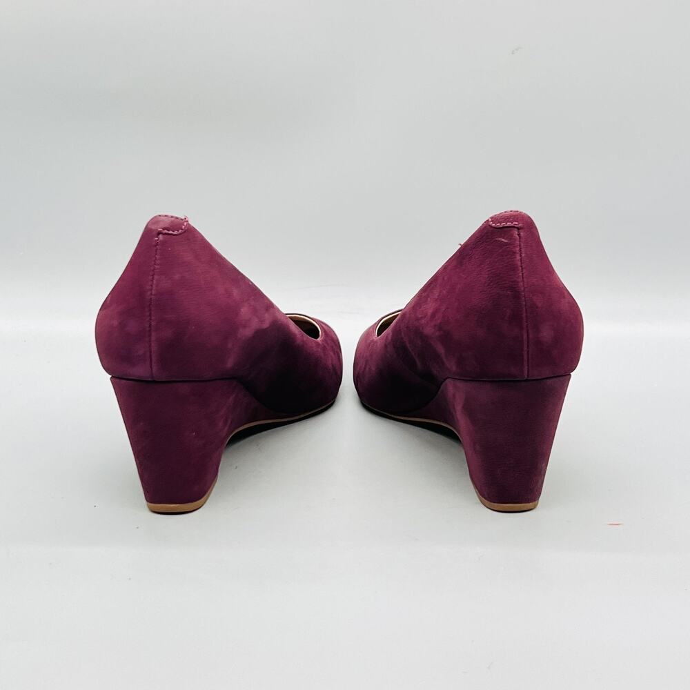 Cole Haan Shoes Womens 9 Purple Suede Waterproof Grand OS Wedge Pumps Round Toe - Picture 6 of 11